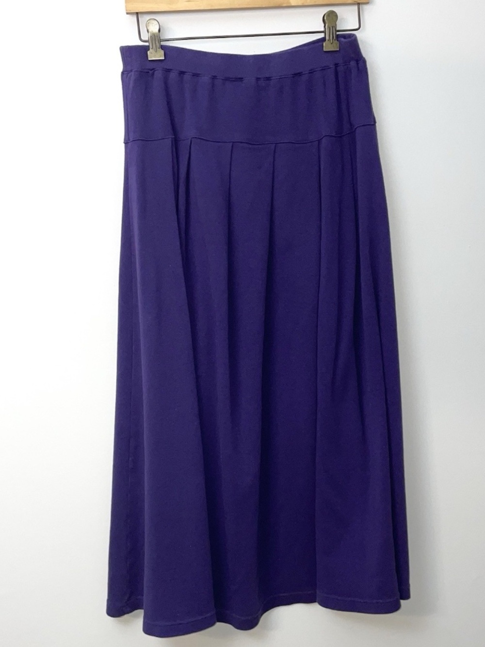 Women's y2K Purple Midi/Maxi Skirt Size Large Eddie Bauer Jersey Knit Pull On